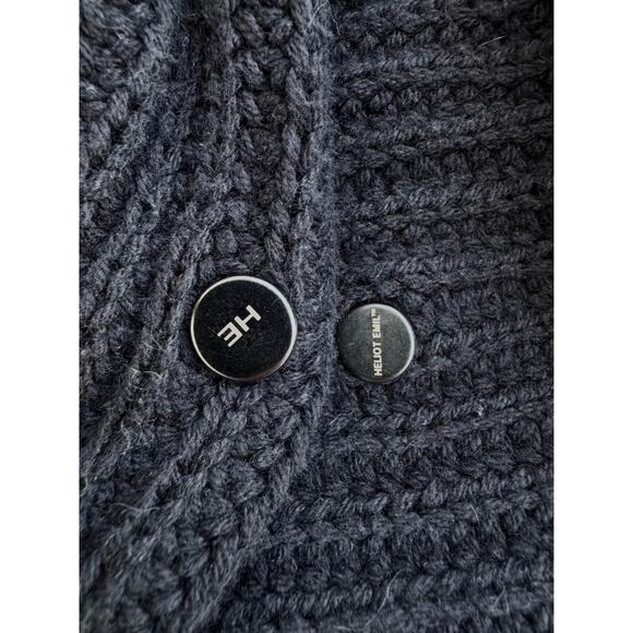 Heliot Emil Heavy Knit Riveted Sweater Black - Picture 6 of 7